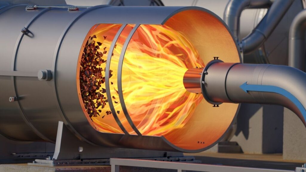 High-temperature entrained-flow gasifier producing clean syngas for industrial use