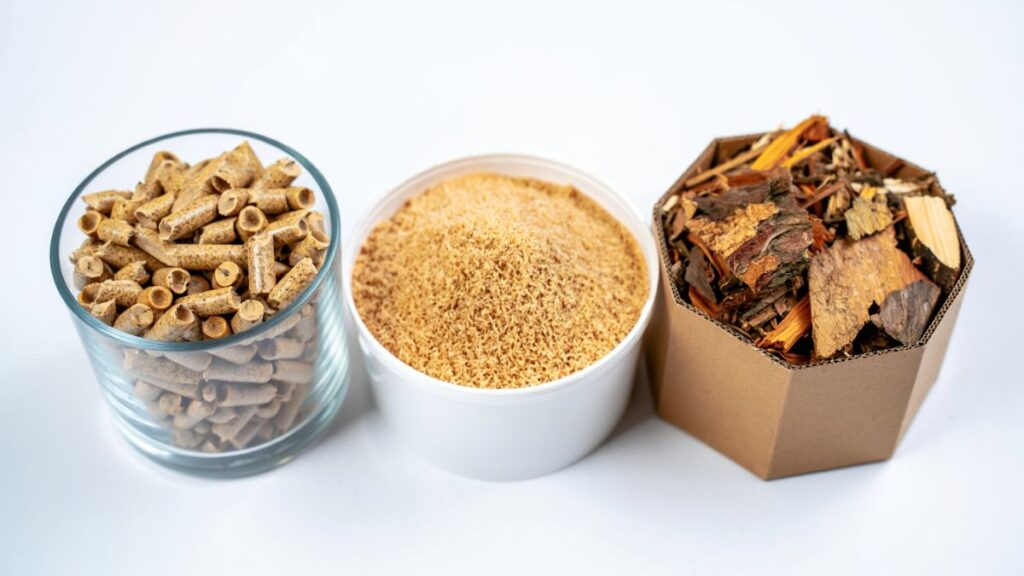 Wood pellets, sawdust, and forestry residues as solid biomass energy sources