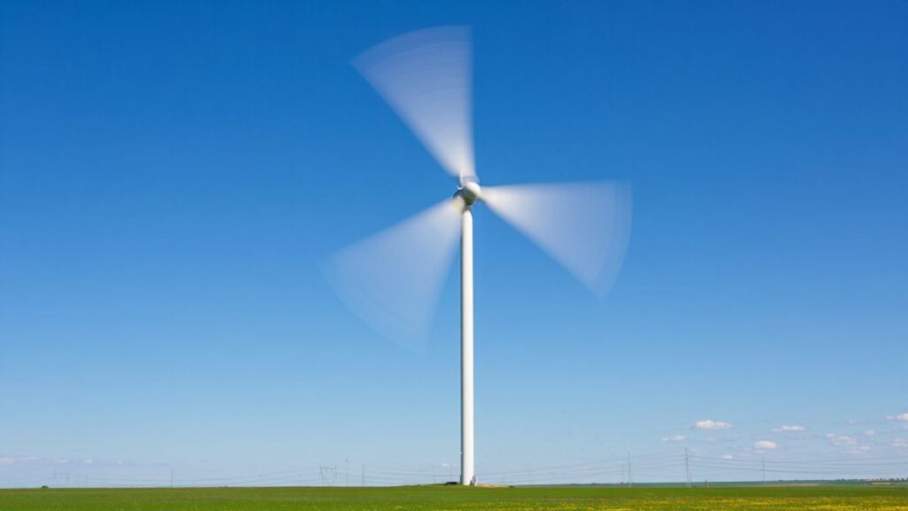 Daily electricity output of a modern wind turbine in the U.S.