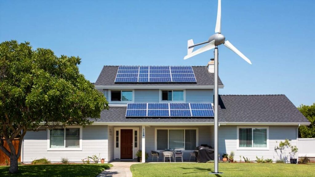 Feature image showing a modern Wind Energy System for the Home for USA homes