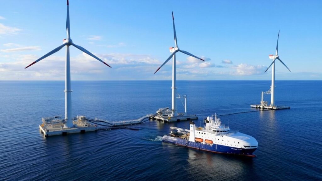 Future of wind energy with floating turbines and AI-driven monitoring systems