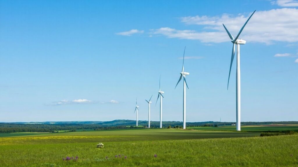 U.S. wind turbines capturing wind energy — utility-scale and small wind turbine systems for homes.